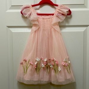 EUC-Mesh Smocked Dress